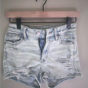 Distressed Denim Shorts